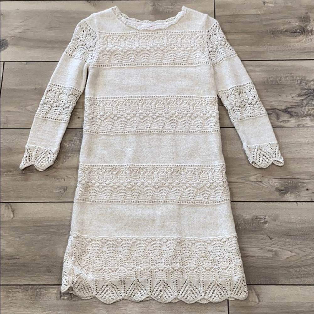 Cat & Jack Girl Ivory/Gold Dress Size XL (14/16)